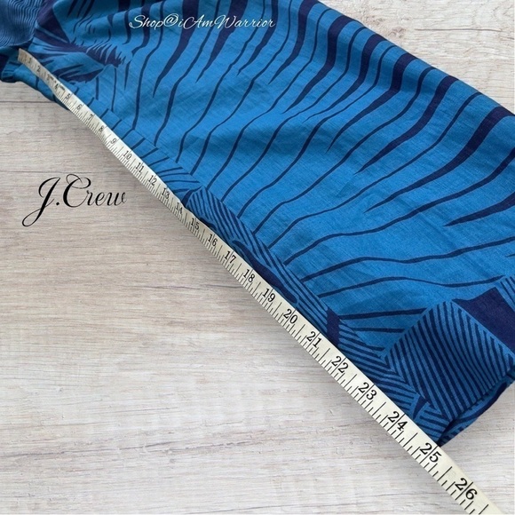 J.Crew NWT 2PC palm frond print silk top & matching linen pants *shop@iamwarrior - Picture 16 of 17